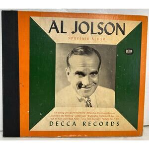 Al Jolson Souvenir Album Set Vintage Vinyl Album 1947 Decca Records